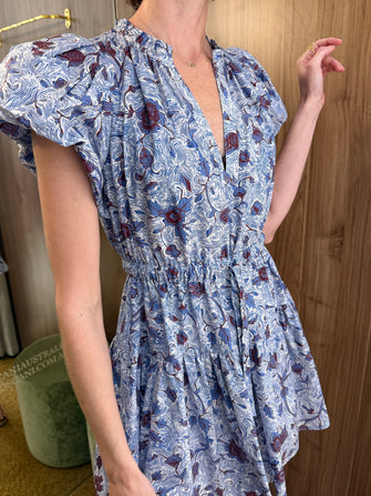 Izel Cotton Mini Dress Gardenia