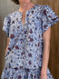 Perline Short Sleeve Cotton Blouse Gardenia