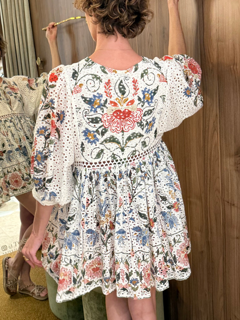 Stitched Garden Mini Dress