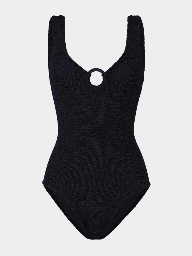 Celine Swim Black Covered Hoops