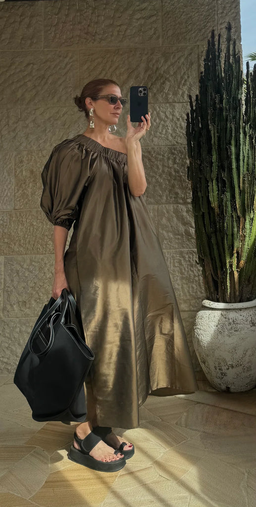 Aster Dress Brown Sugar