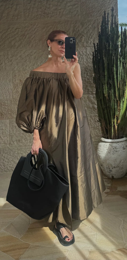 Aster Dress Brown Sugar