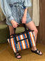 Darwen Shoulder Bag White Blue Orange
