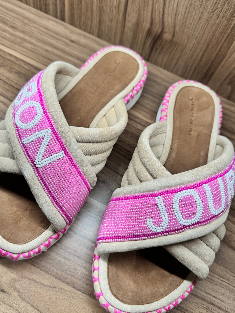 Bon Jour Slide Beige Pink