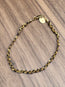 Gold Filled Threaded Chain Bracelet Black