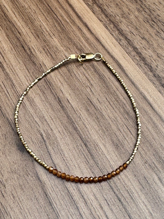 Brown Tourmaline Vermeil Bracelet