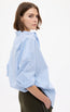 Mara Oversized Stripe Shirt Sky Natural Navy
