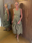 Inlay Dress Khaki
