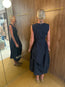 Inlay Cotton Dress Navy