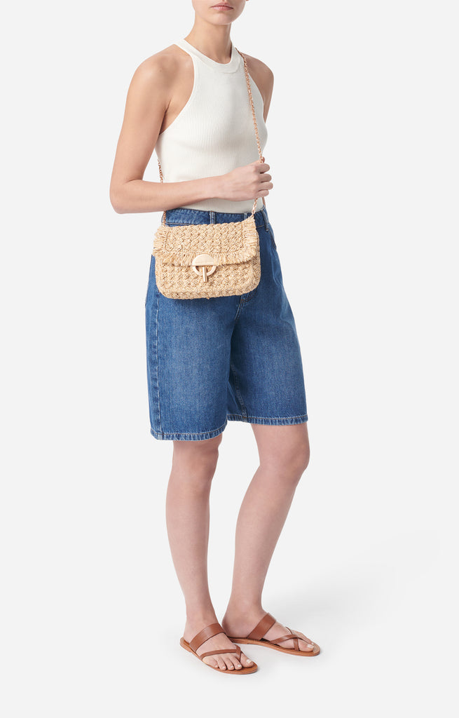 Moon Bag Medium Raphia Sequin