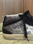 Mid Star Glitter Sneaker Black and Silver