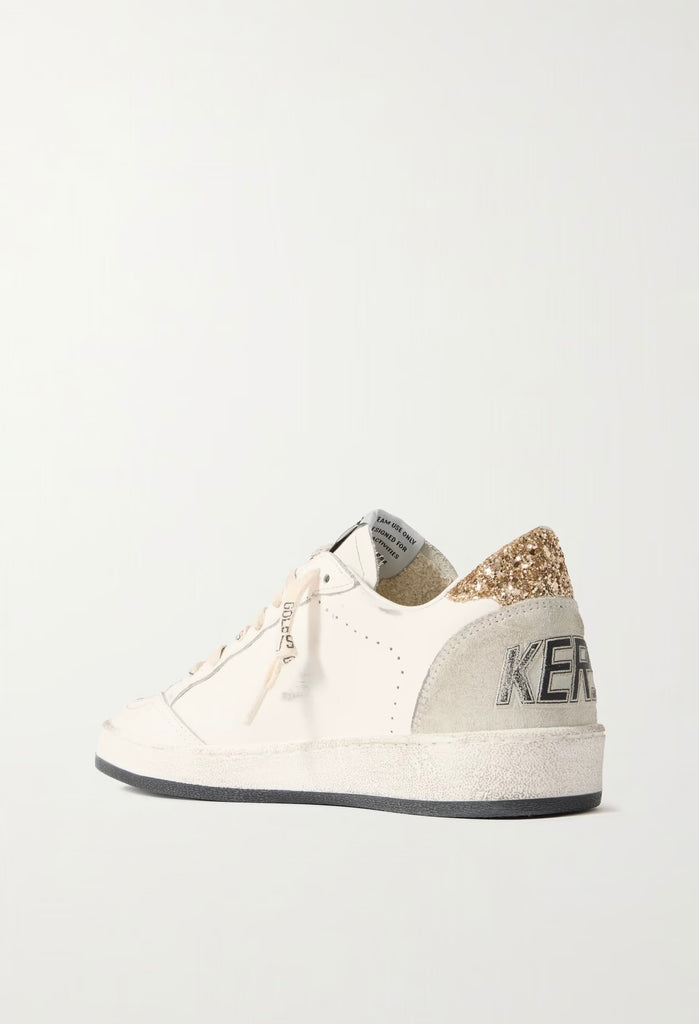 Ballstar Sneaker White Black Star and Gold