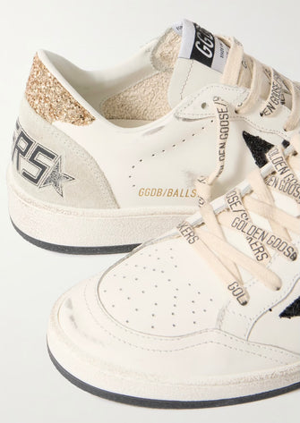 Ballstar Sneaker White Black Star and Gold