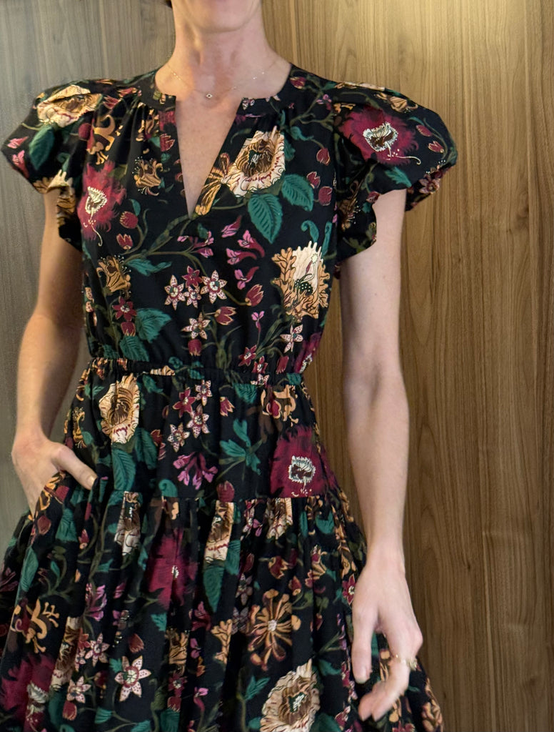 Marin Cotton Midi Dress Dahlia