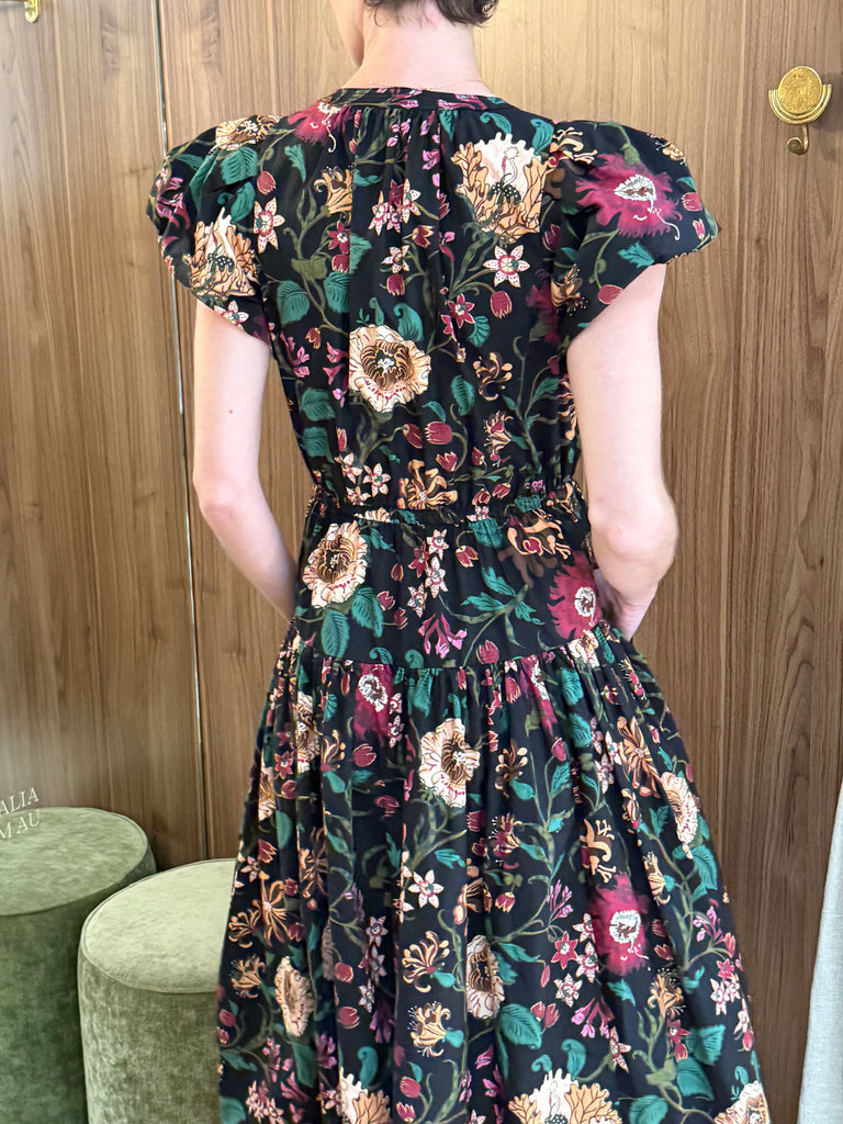 Marin Cotton Midi Dress Dahlia