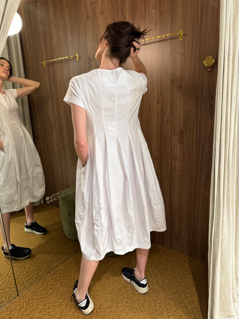 White Short Sleeve Dress