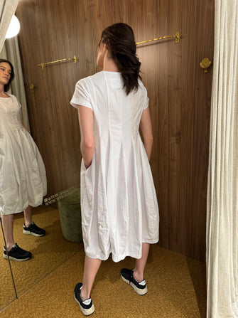 White Short Sleeve Dress