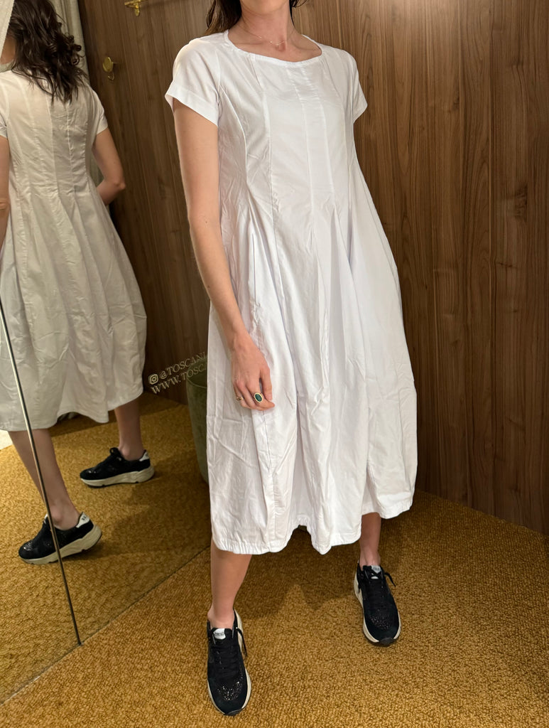 White Short Sleeve Dress