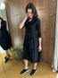 Black Frill Neck Dress