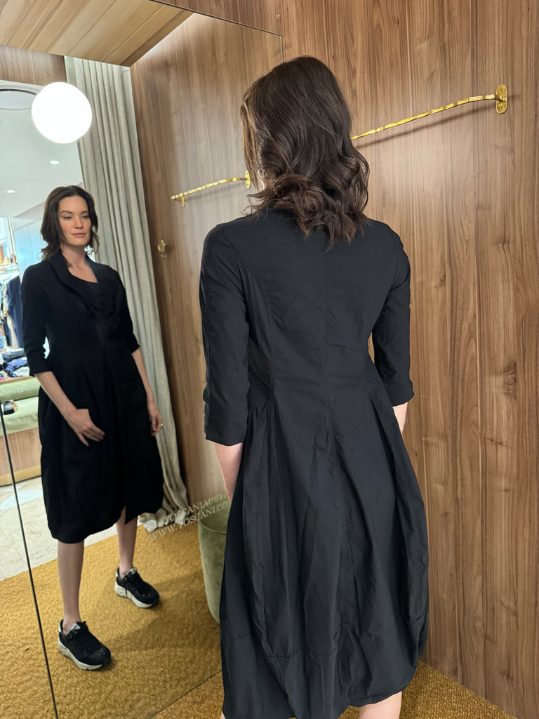 Black Frill Neck Dress