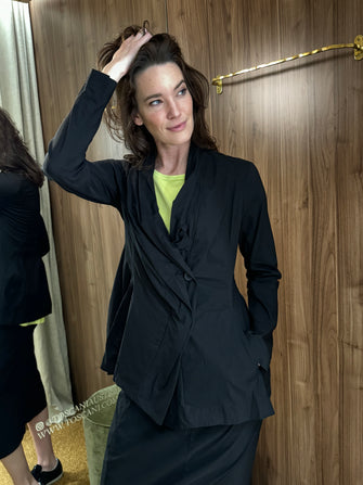 Black Frill Neck Jacket