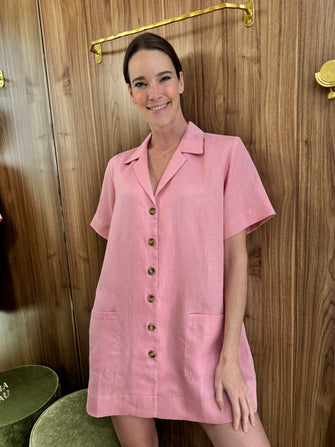 Lima Short Dress Flamingo Pink
