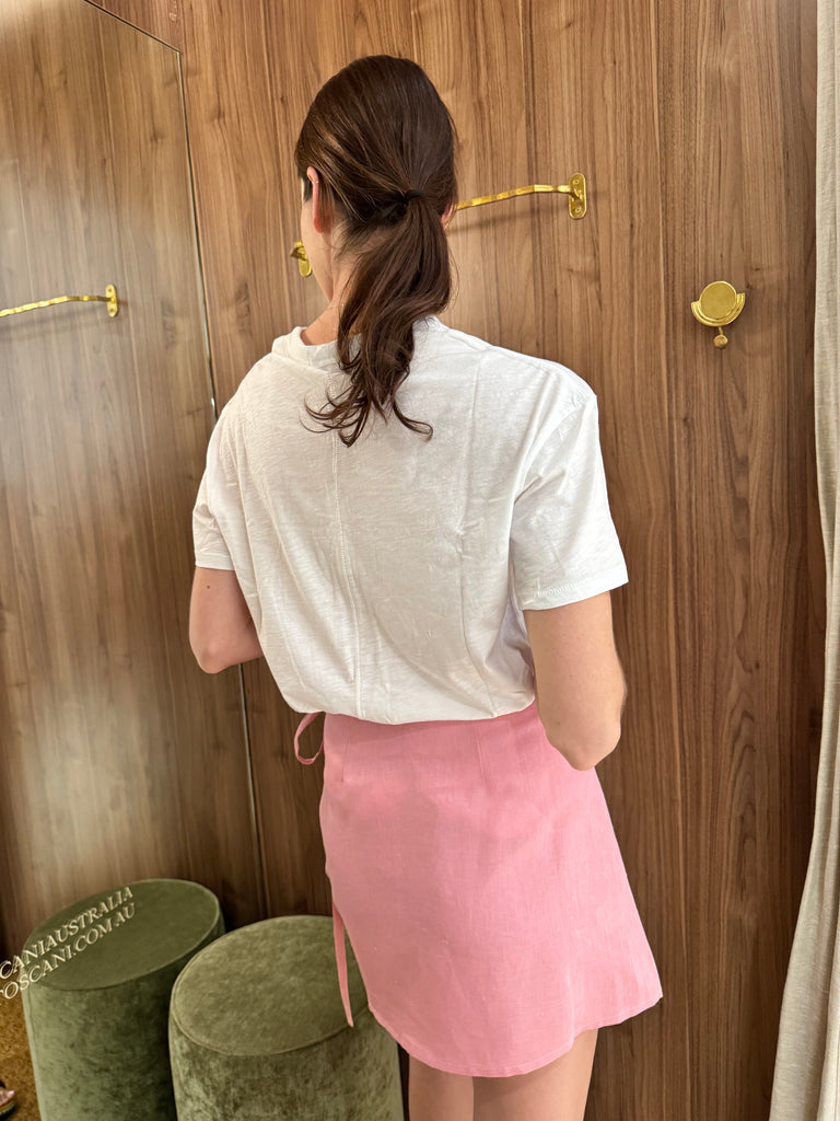 Positano Wrap Skirt Flamingo Pink