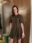 Celyana Dress Dark Khaki