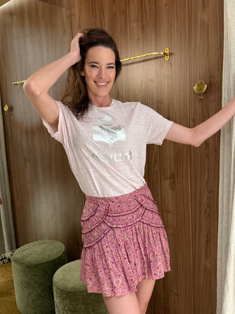 Zewel Tee Light Pink Silver