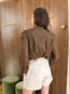 Christa Top Dark Khaki