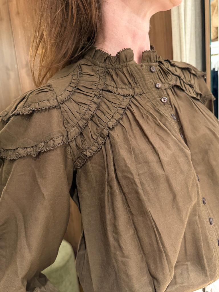 Christa Top Dark Khaki