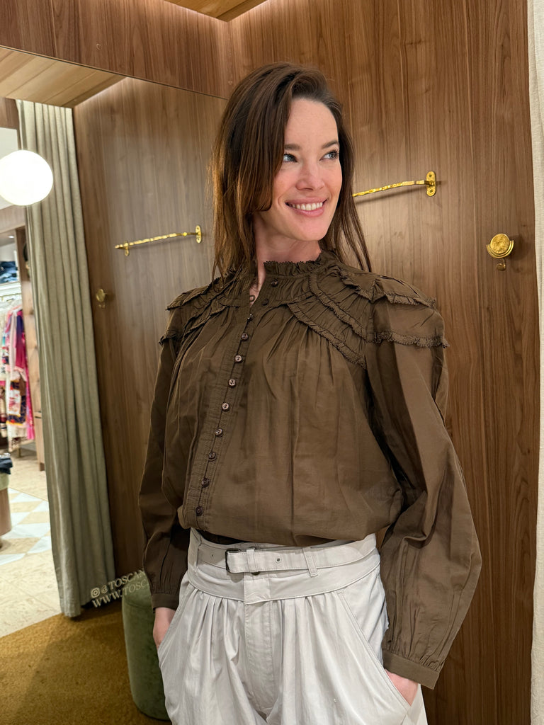 Christa Top Dark Khaki