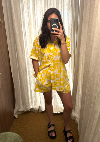 Nahui Ollin Short Sleeve Shirt Yellow