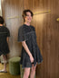 Daynia Dress Black Ecru
