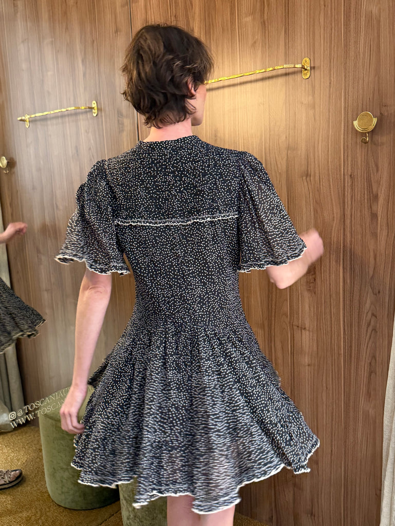 Daynia Dress Black Ecru
