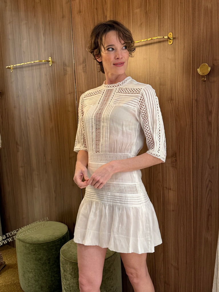 Paige Linen Dress White
