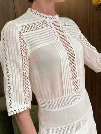 Paige Linen Dress White