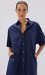 Chiara Short Sleeve Shirt Dress Navy