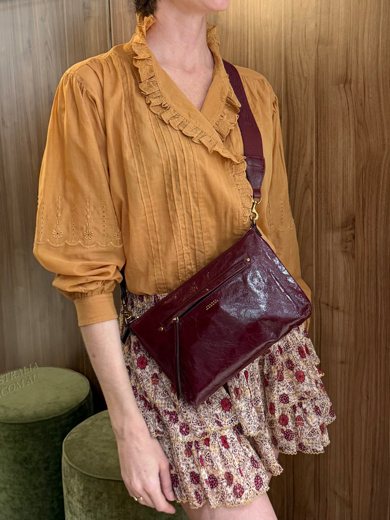 Nessah Crossbody Bag Burgundy