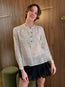 Maria Blouse Ecru Black