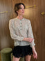 Maria Blouse Ecru Black