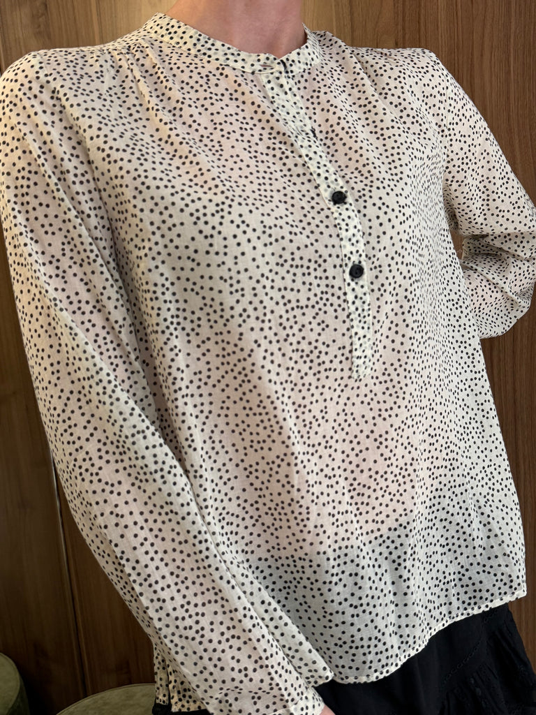 Maria Blouse Ecru Black