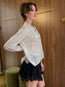 Maria Blouse Ecru Black