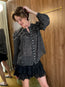 Christa Blouse Black Ecru