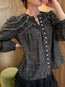 Christa Blouse Black Ecru