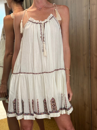 Flo Dress Ecru Ochre