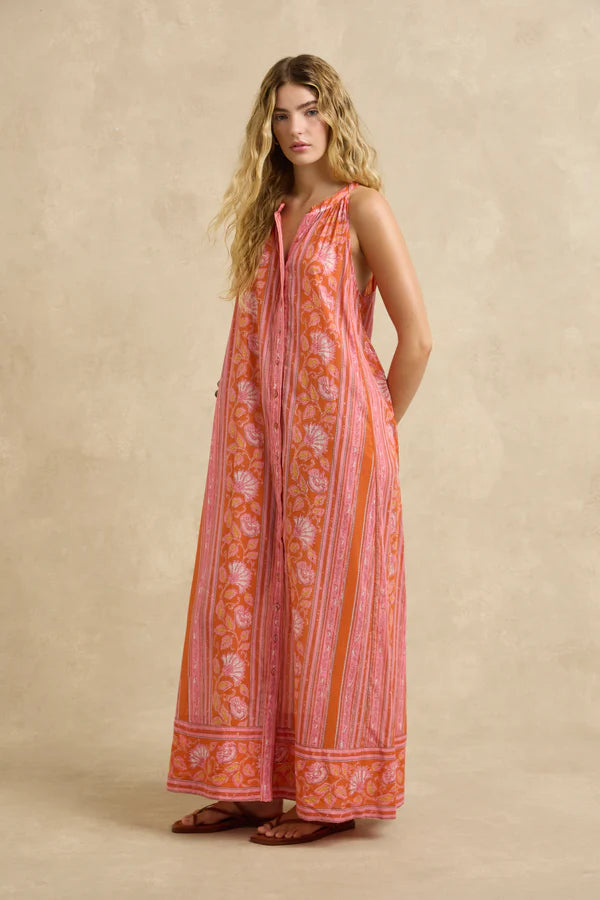 Isha Dress Spring Daisy Crimson