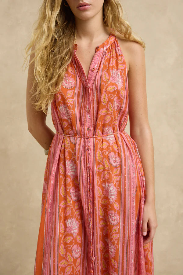 Isha Dress Spring Daisy Crimson
