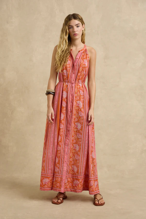 Isha Dress Spring Daisy Crimson