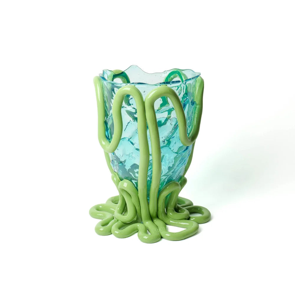 Indian Summer Vase M Clear Acqua Dark Mint PRE-ORDER